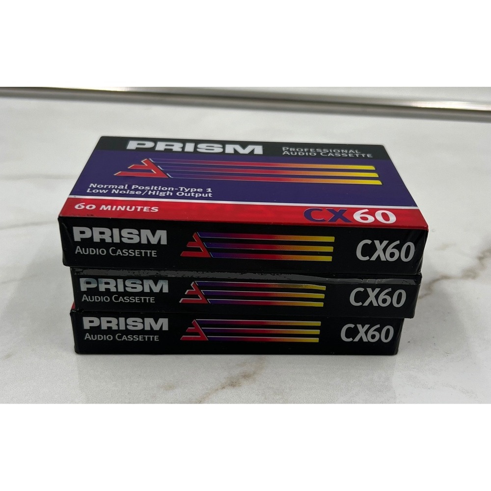 Prism CX60 Professional Audio Cassette Tapes Normal Bias Type I 60 Min 3 pack